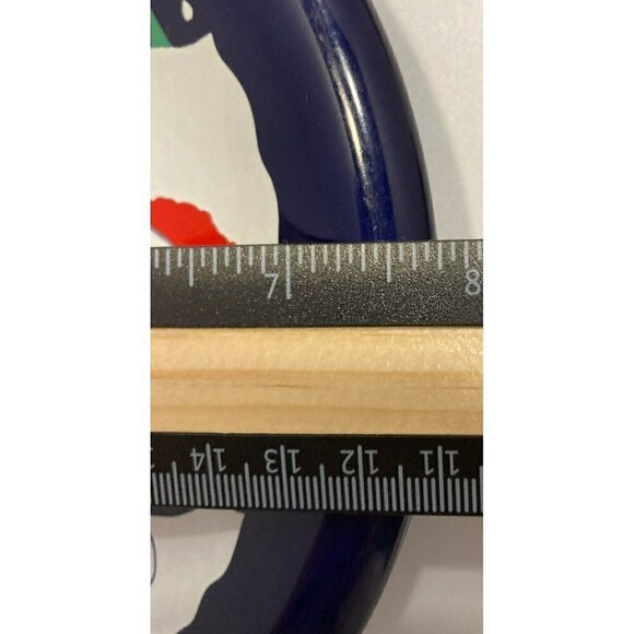 Vintage Lillian Vernon 1992 Cobalt Blue Ceramic Snowman Dessert Salad Plates 8” - Picture 10 of 12